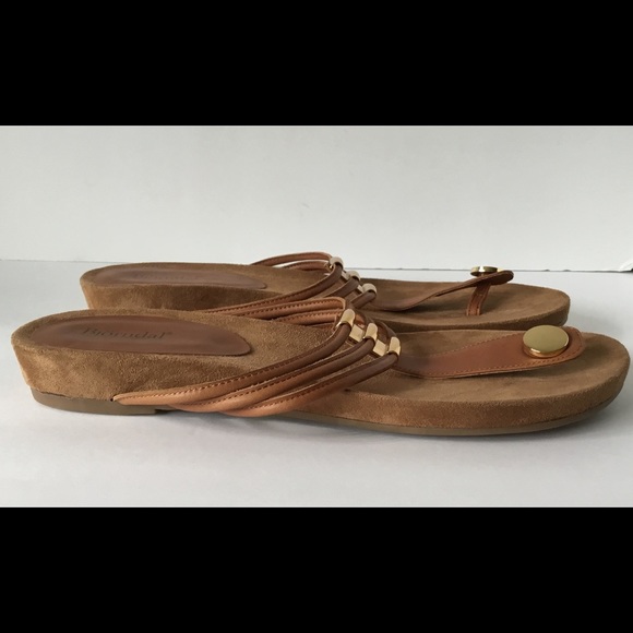 BJORNDAL Thong Sandals Flip Flops Leather Size 11 - Picture 3 of 4